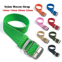 Fabric Woven Nylon Watch Band Wristband 14mm 16mm 18mm 20mm 22mm for Perlon Strap Watchband Replacement Men Women Sport Bracelet