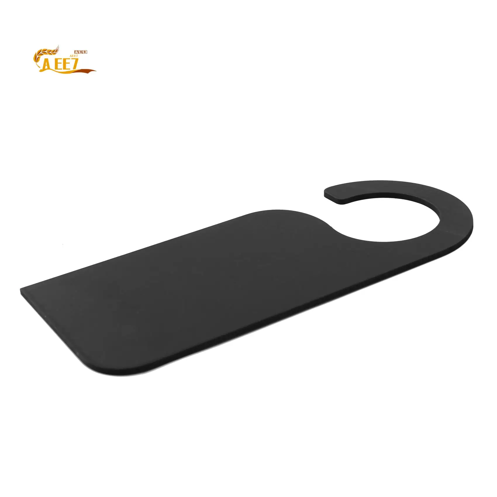 AEE7-6 Pcs Wooden Door Sign Hanger Mini Double-Sided Wood Blackboard Chalkboard Message Notes Memo Board Door Knob Hanger Sign,