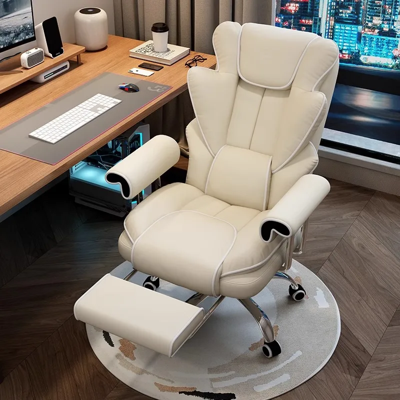 AOLIVIYA เก้าอี้คอมพิวเตอร์ Home Office เก้าอี้ที่นั่ง ERGONOMIC เอวสนับสนุนอยู่ประจําสบายพนักพิงเก้าอี้ศึกษา Recliner