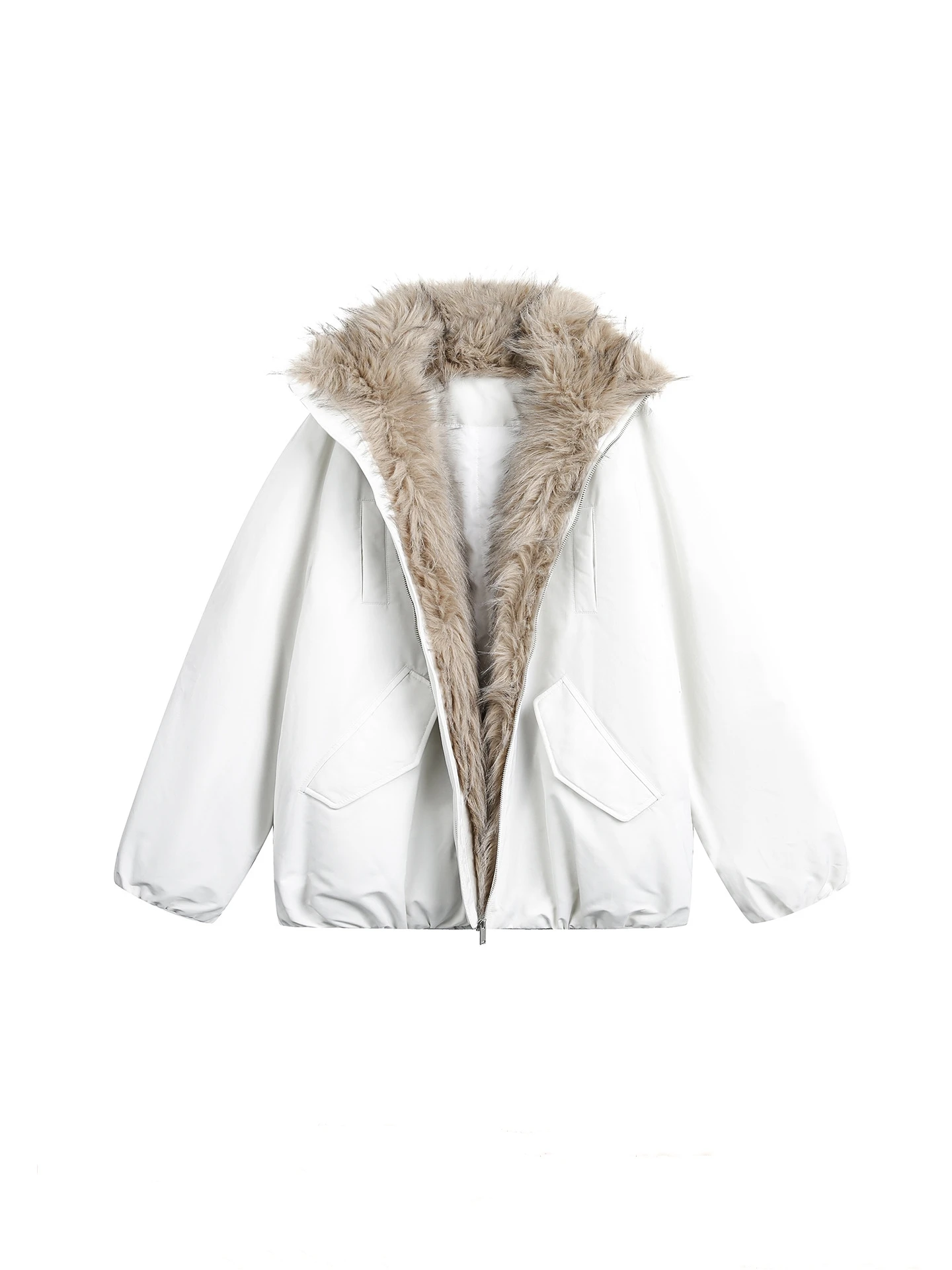 Men's Winter Thickened Cotton Jacket Loose Fit Waterproof Warm Coat with Fur Collar Youth Fashion Casual Wear Polyester Fiber