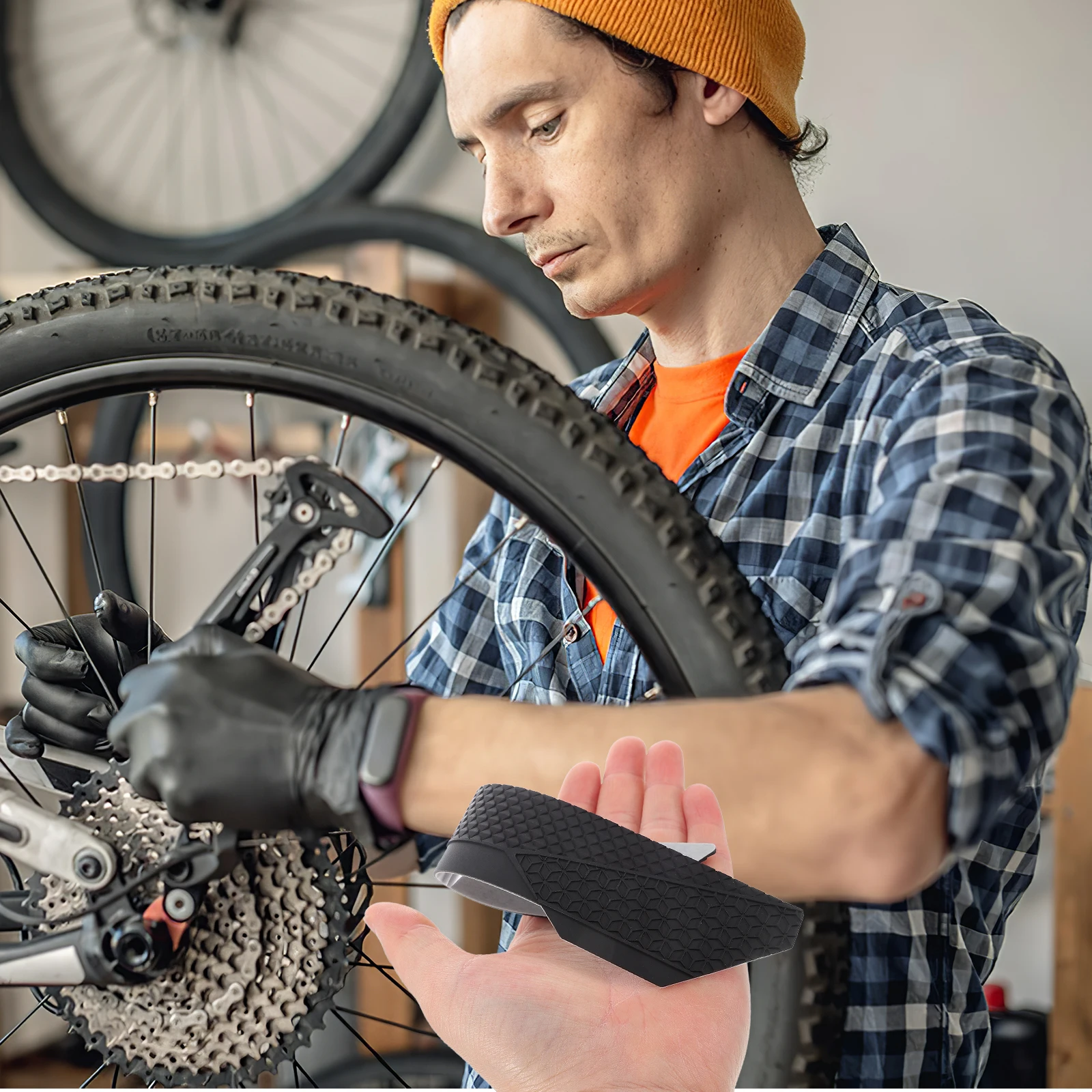 Protector de vaina de bicicleta, pegatinas de marco, silicona duradera, Compatible con bicicletas de montaña y carretera, fácil instalación duradera