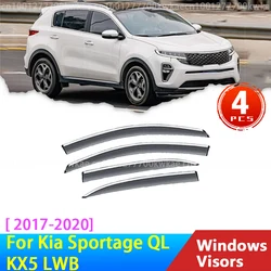 Car Windscreens Deflector for Kia Sportage QL KX5 4 IV LWB 2017-2020 Accessories Auto Deflectors Awing Trim Window Visors Guards