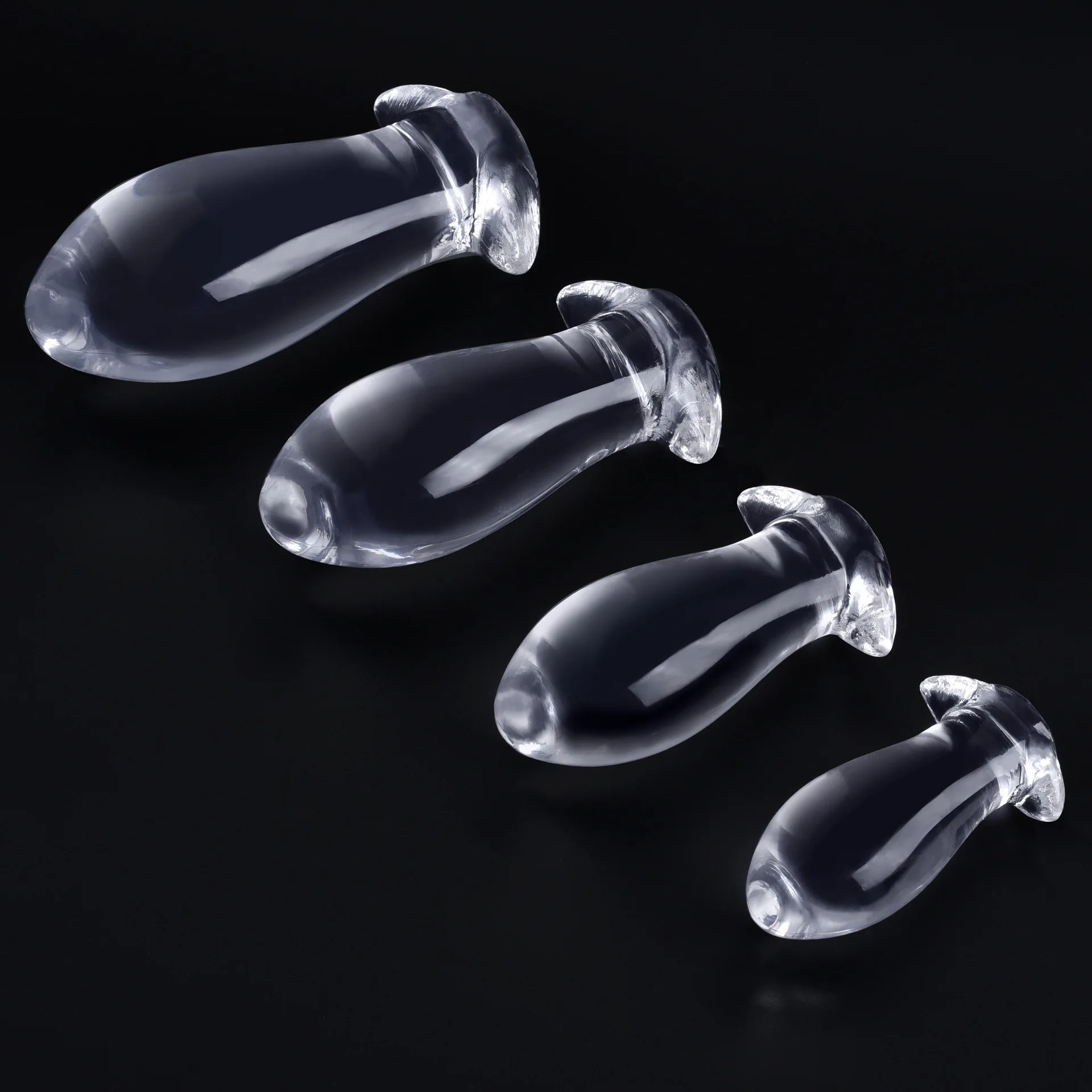 S-XXL Dragon Egg Shaped Crystal Anal Plug 5 Size Healthy TPE Butt Plug Anus Stimulator Anal Dilator Sex Toy Masturbate for Adult
