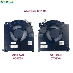 0D1X38 0TG9V0 CPU GPU Soğutma Fanları Dell Alienware M15 R3 M15 R4 laptop fanı Soğutucu Radyatör D1X38 TG9V0 EG50061S1-C080