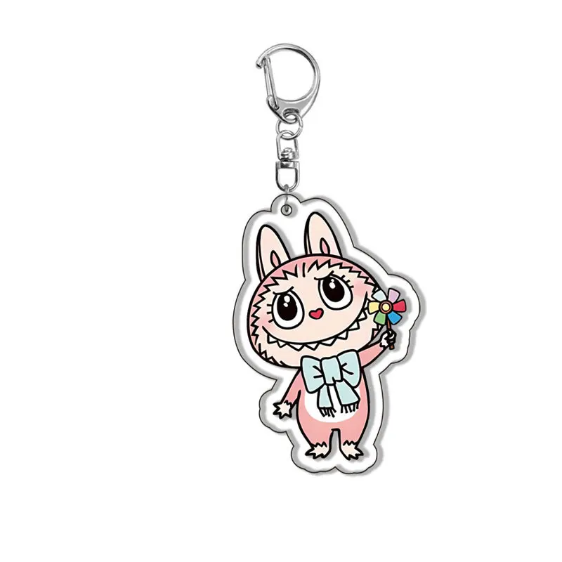 The Monsters Labubu Little Sheep Cosplay Key Chain Cartoon Pendant Christmas Gift