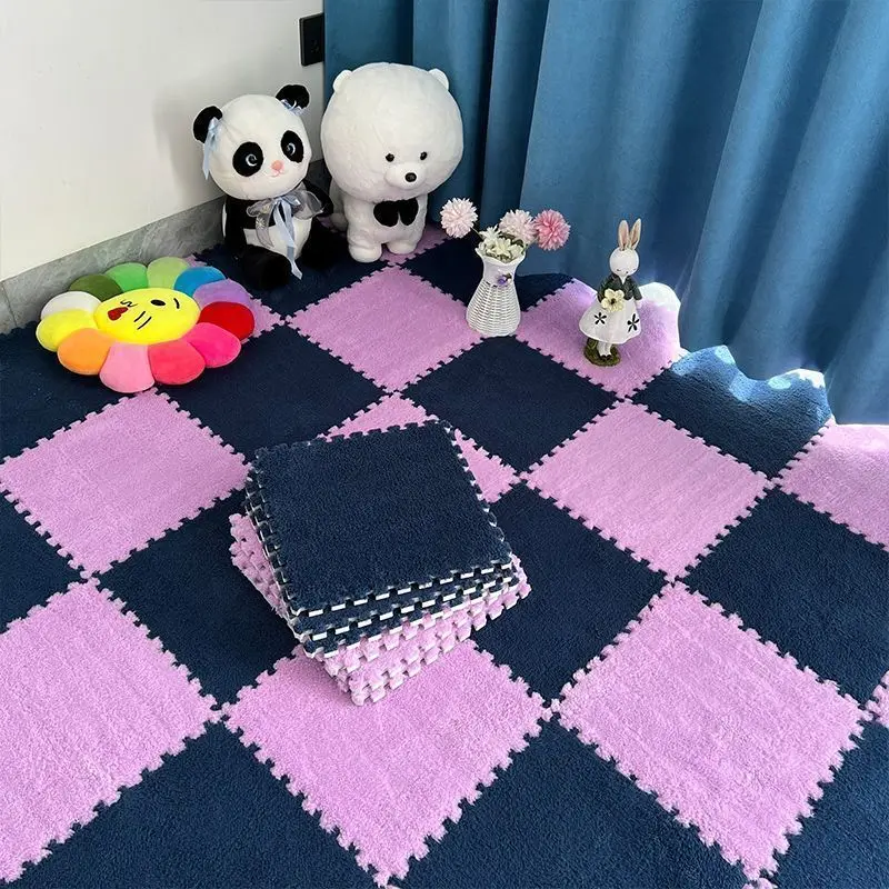 

60Pcs Soft Plush Children's Game Floor Mat Eva Foam Puzzle Carpet Loose Area Carpet Magic Patchwork keep Warm Crawling Floor Mat