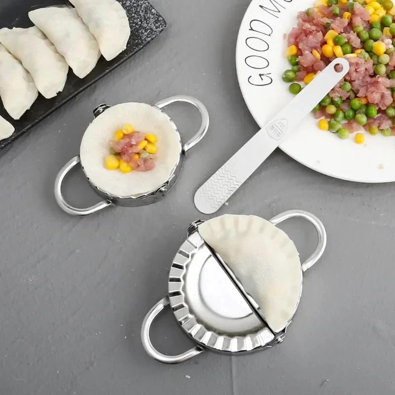 Stainless Steel Dumpling Maker Mold Ravioli Pies Jiaozi Pastry Machine Dough Noodle Cutter Baking Meat Spoon Kitchen Pasta Tools