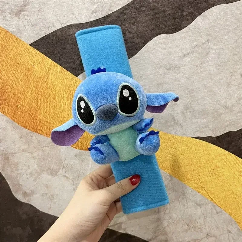 Stitch Angel Men's and Women's Car Seat Belts Cute Kawaii Personalized Creative Cartoon Doll Plush Car Decorative Shoulder Cover