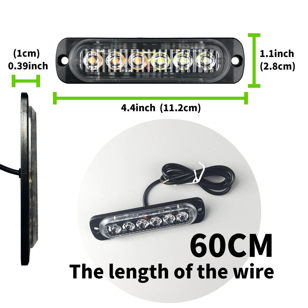 10pcs LED Emergency Strobe , Warning Flashing Caution Construction Lights For Car Truck Beacon Hazard