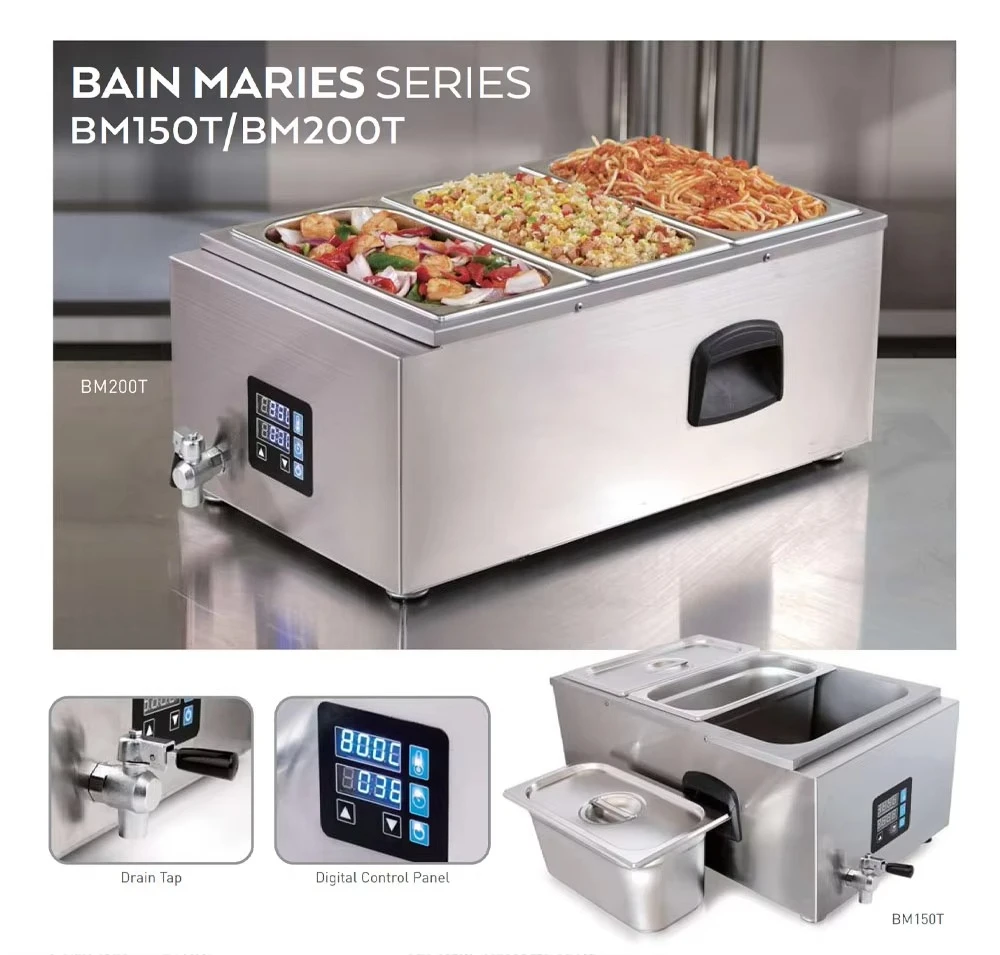 Stainless Steel Commercial Food Warmer Large Electric Restaurant Buffet