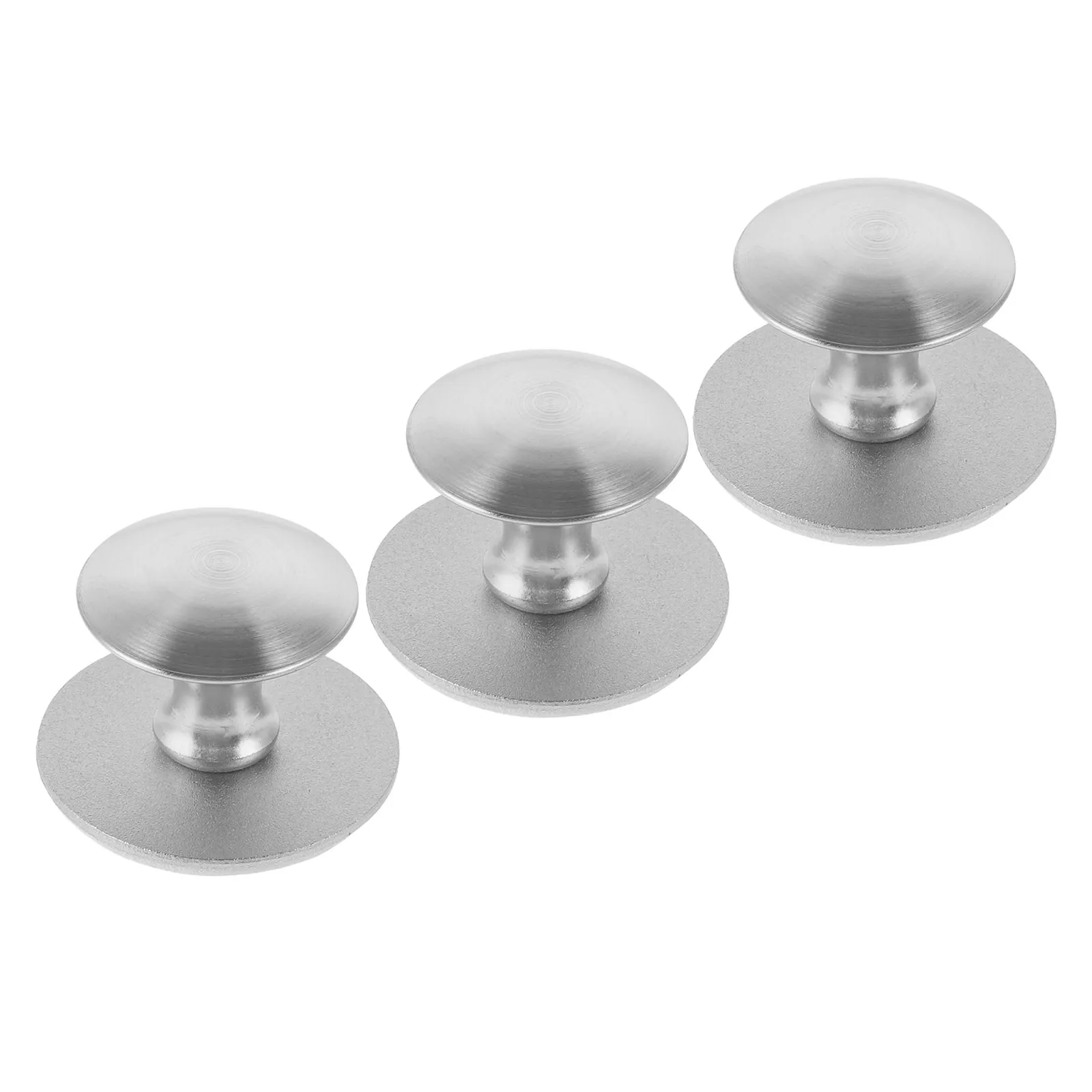 3Pcs Self-Stick Stainless Steel Cabinet Knobs Adhesive Drawer Pulls No Punching Wardrobe Door Handles Modern Minimalist Design