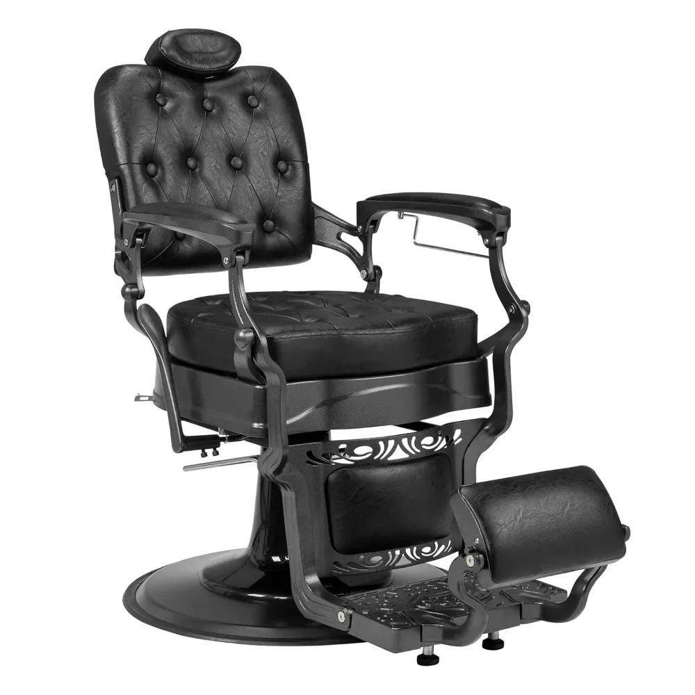 

Винтажное парикмахерское кресло повышенной прочности (до 317 кг) - гидравлическое откидывание с подголовником, вращение на 360° ° Вращающийся | Профессиональное использование в салонах красоты, индивидуальный подход