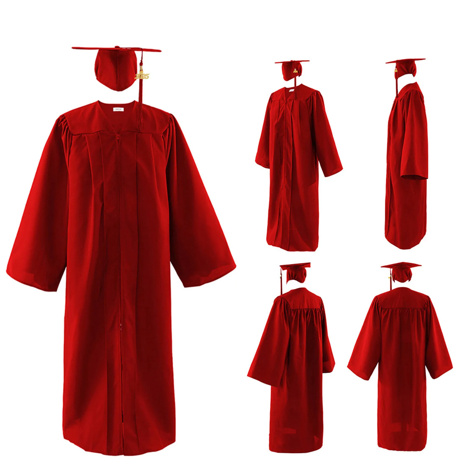 

Adult's solid color Bachelor's Dress Set,American-style bachelor's suit, Graduation Ceremony Uniform with Graduation hat