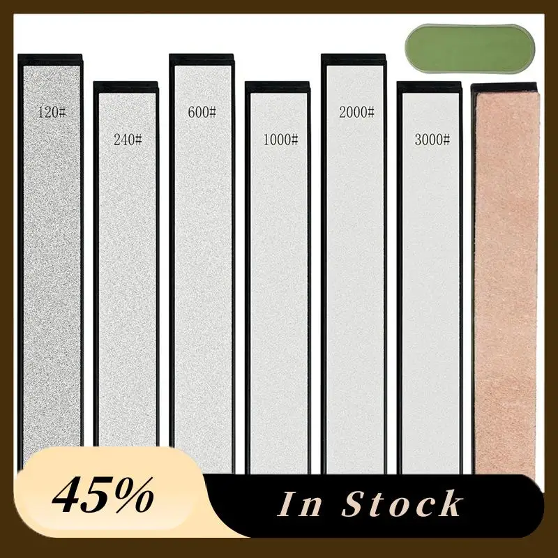 

A60Z Top Diamond Sharpening Stones Kit, 6 PCS Diamond Stones With Anti-Slip Base - 120 , 240 , 600 , 1000 , 2000 , 3000