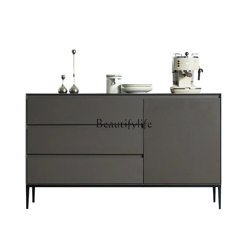 

FG44Italian side cabinet Nordic simple gray paint storage modern light luxury style entrance cabinet