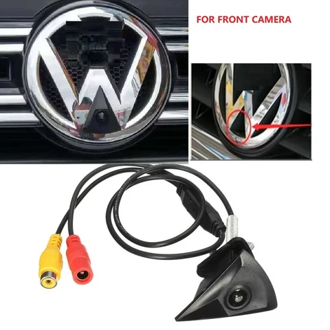 Автомобильная камера переднего вида для VW Volkswagen GOLF Jetta Touareg Passat Polo Tiguan Bora, водонепроницаемый широкий логотип, встроенный для VW