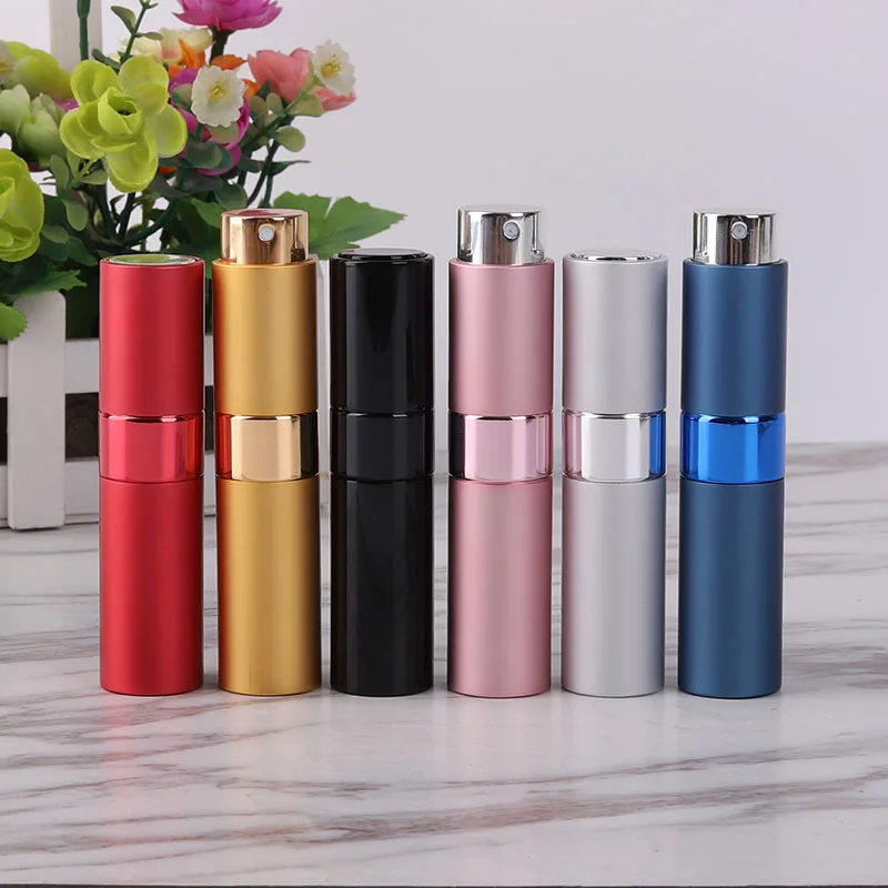 8ml metal aluminum perfume bottle cosmetic spray bottle portable empty bottle travel sub-bottle liner glass