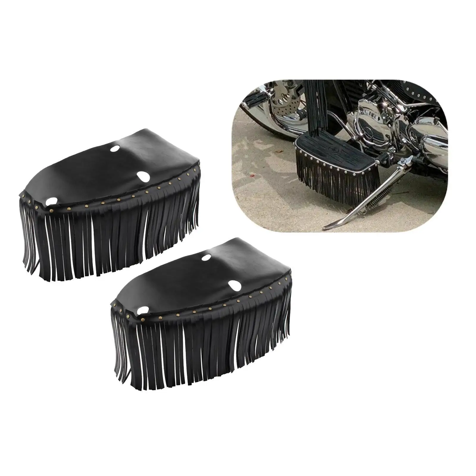 

Черная крышка бахромы пола водителя для мотоцикла Heritage