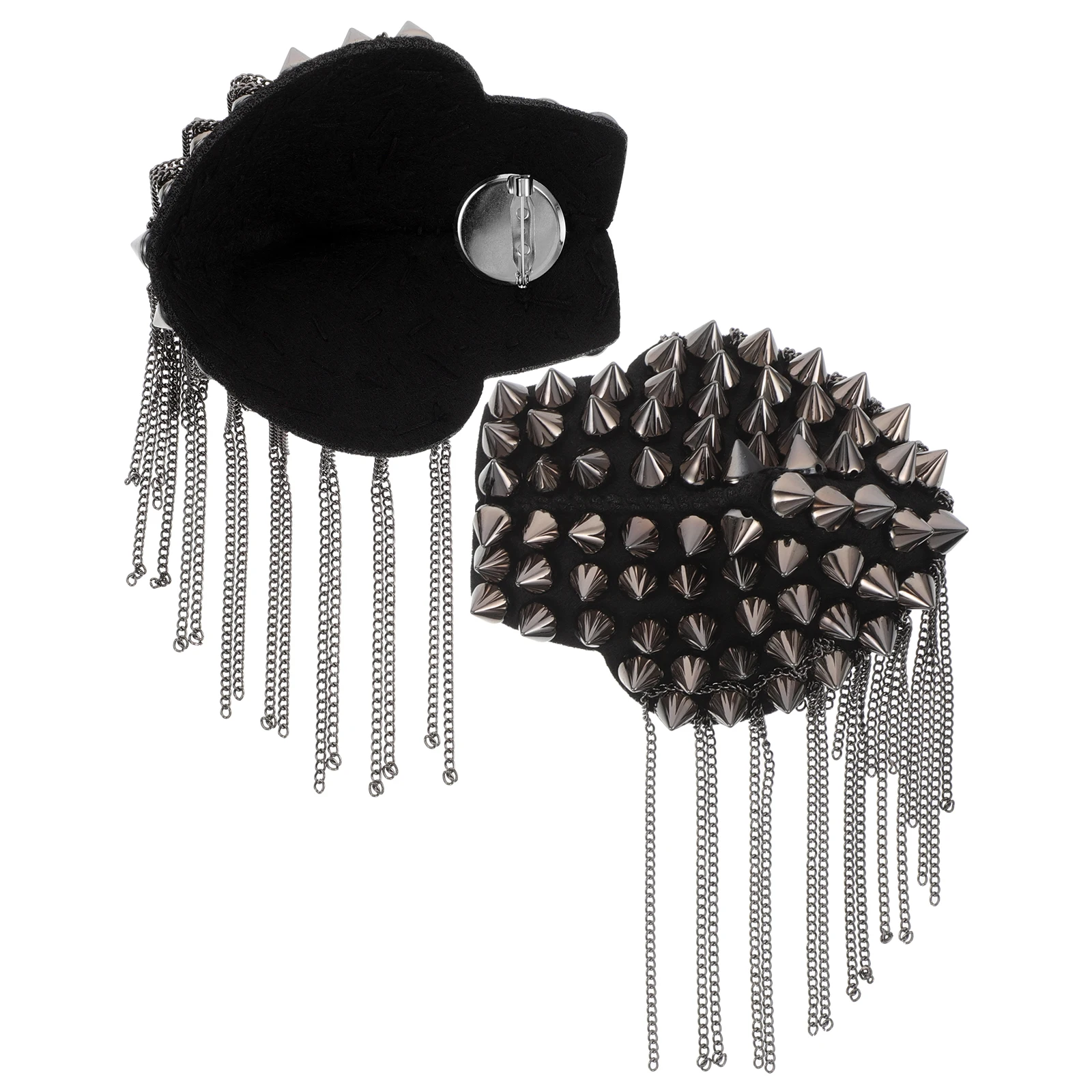 1 paio di spalline con borchie vintage uniforme spalla distintivo Ccb ferro non tessuto punk spalline retrò giocattolo a mano uniforme