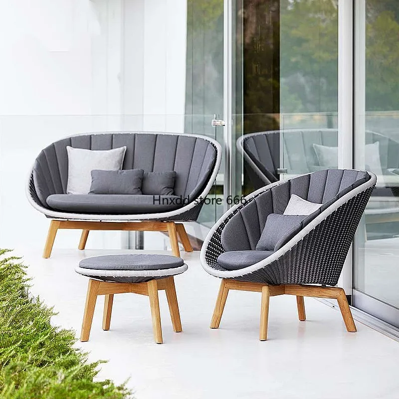 Conjunto de sofá y silla de ocio al aire libre Simple, combinación de muebles