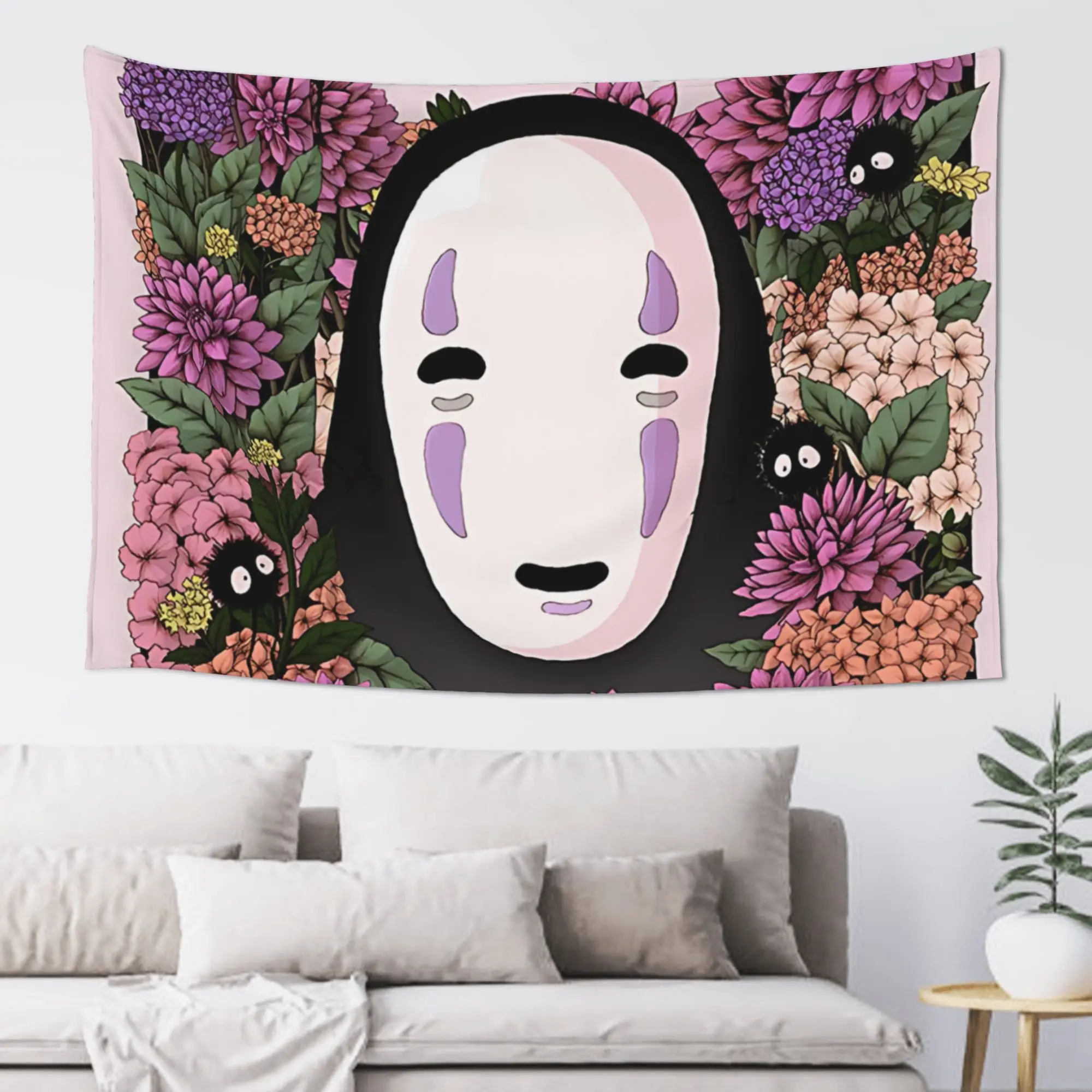 Cutecore Anime Spirited Aways Tapestry Bedroom Decoration  Wall Hanging Blanket Tapestry Cool Stuff For Room