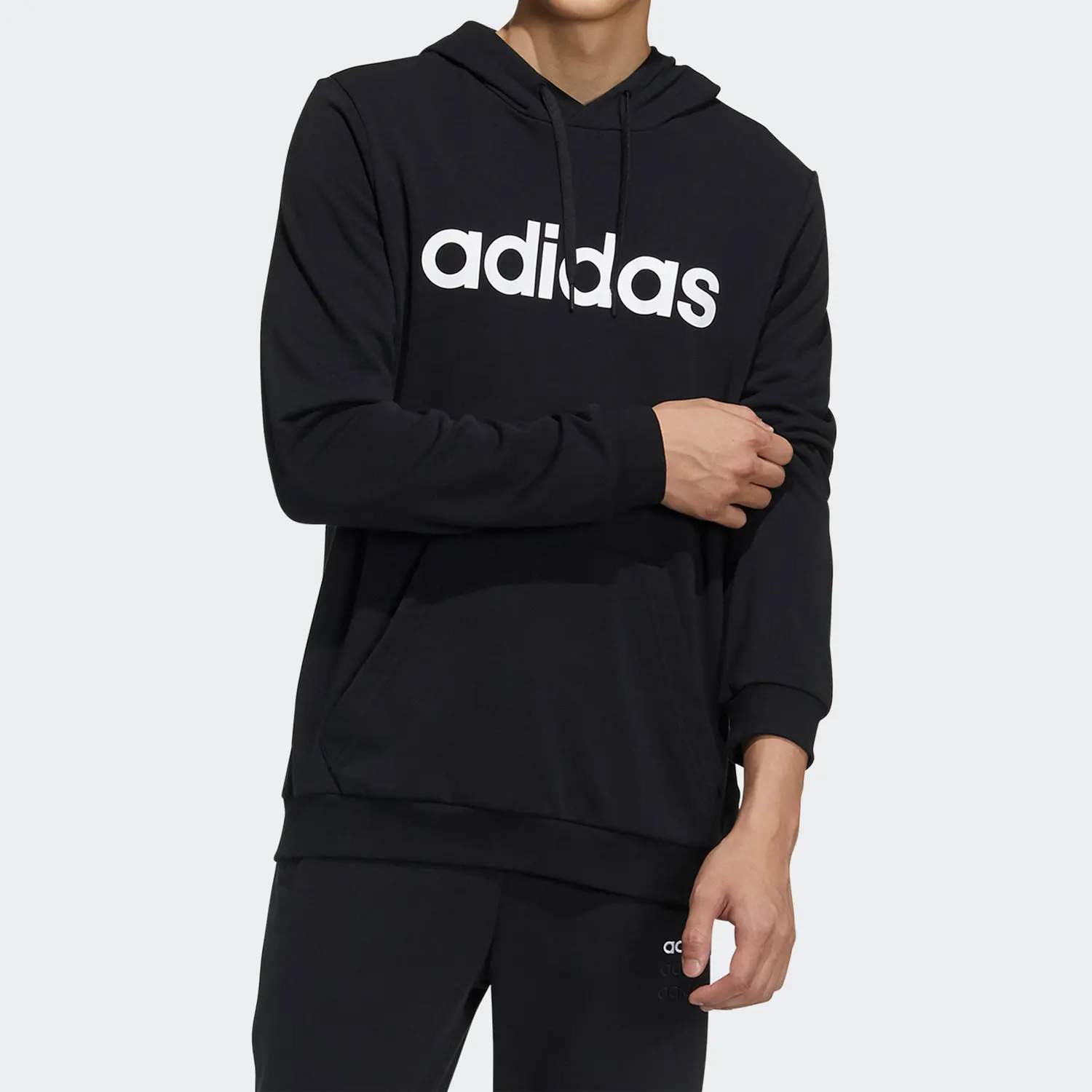 Adidas genuine NEO men's letter printed knitted loose hooded sweatshirt GP4875