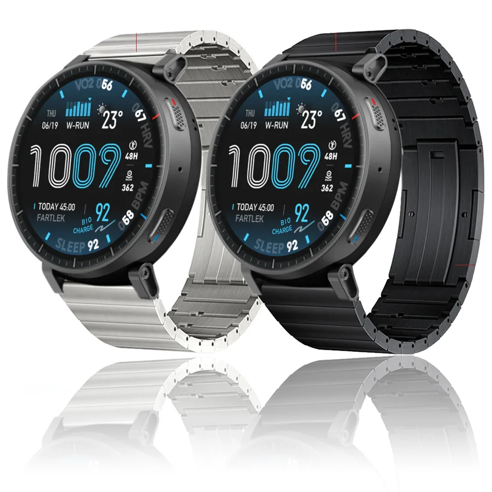 22mm Titan-Metallarmband für Amazfit Active Max Helio Balance 2 1 Bip 6 5 GTR 4 3 Leichtes Armband Amazfit T-Rex3 Pro 48mm
