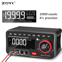 Multímetro de voz de mesa ZOYI ZT-5566SE Multímetro digital profissional com Bluetooth 19999 contagens True RMS de alcance automático CC/CA