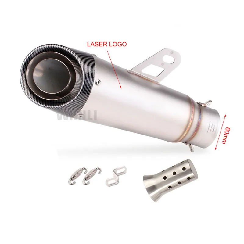 51mm 60mm Universele Motorfiets sc Uitlaat proyect Escape met DB Killer Voor Honda YZF R6 R3 R25 MT07 MT09 Z400 Z900 Z650 MT03
