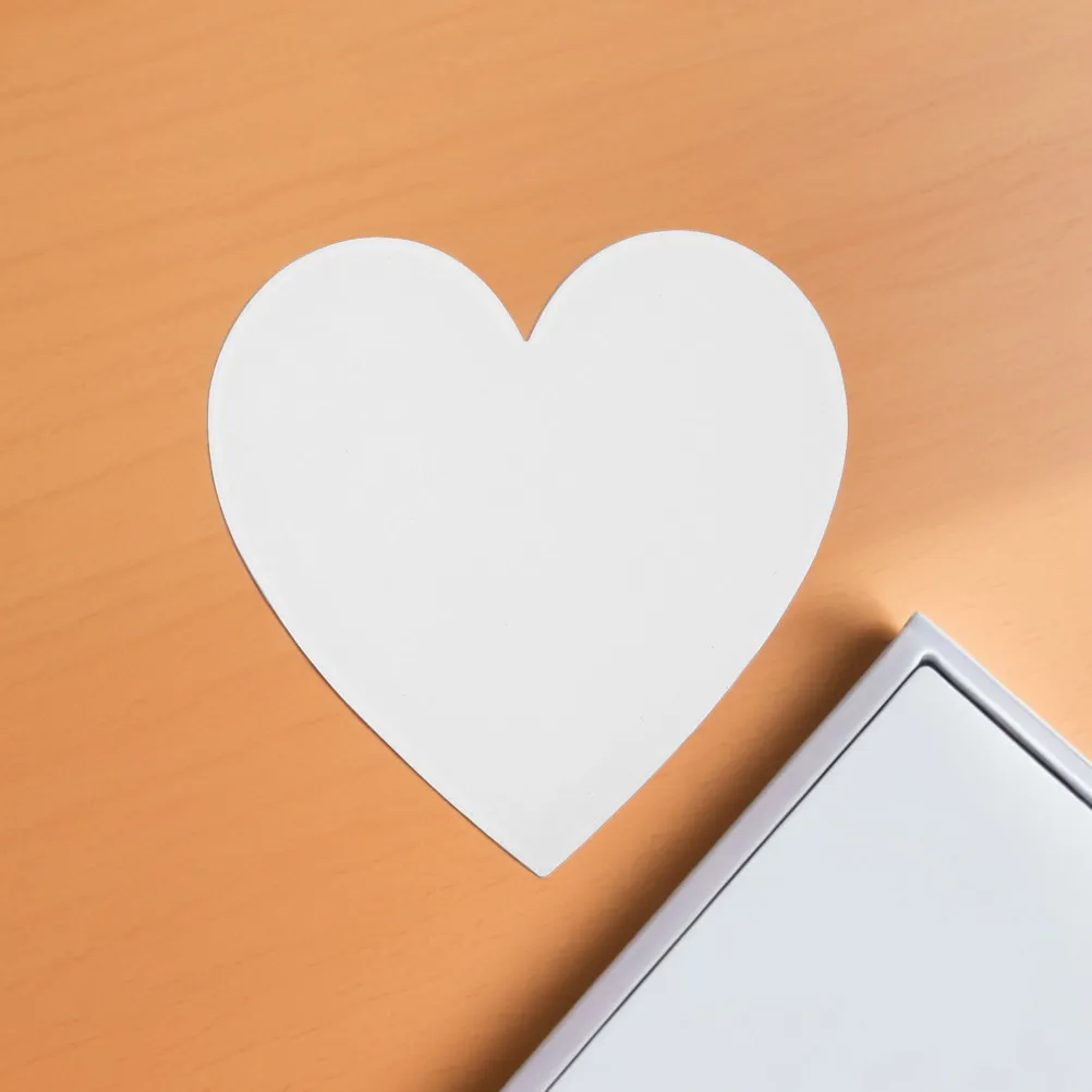 5Pcs Heart Shaped Cotton Canvas Boards White Smooth Surface Suitable Acrylic Oil Painting Artist Beginners Sketching Drawing