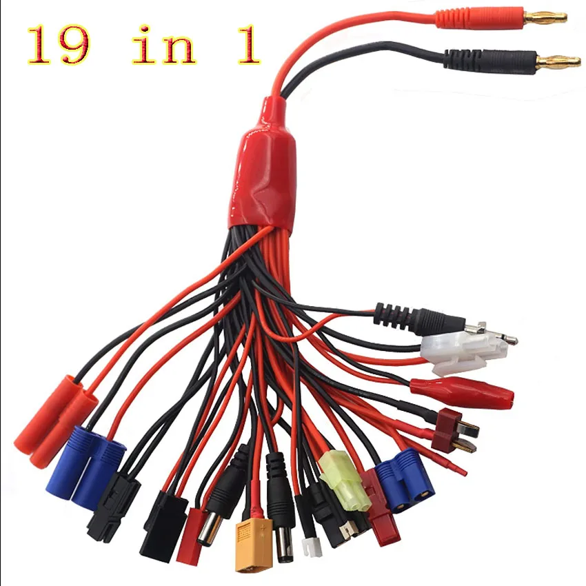 

Multifunction Balance Charging 19IN1 Cable Adapter XT60 EC3 EC5 HXT TAMIYAS For IMAX B6 B6AC Charger 19 in 1