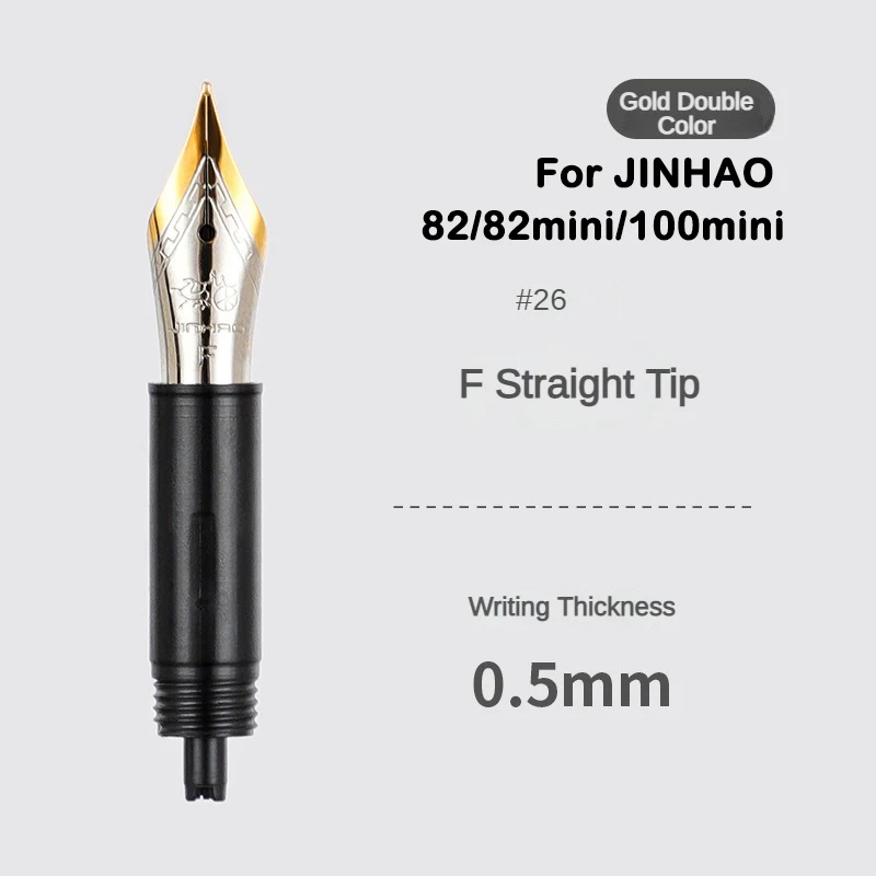 JINHAO-Iridium Substituído Caneta-tinteiro, EF, F, M Nib para 9019, X159, 81, 82 Mini, 100, 9056, 9036 Papelaria, Material Escolar e de Escritório, 1 Pc, 3 Pcs