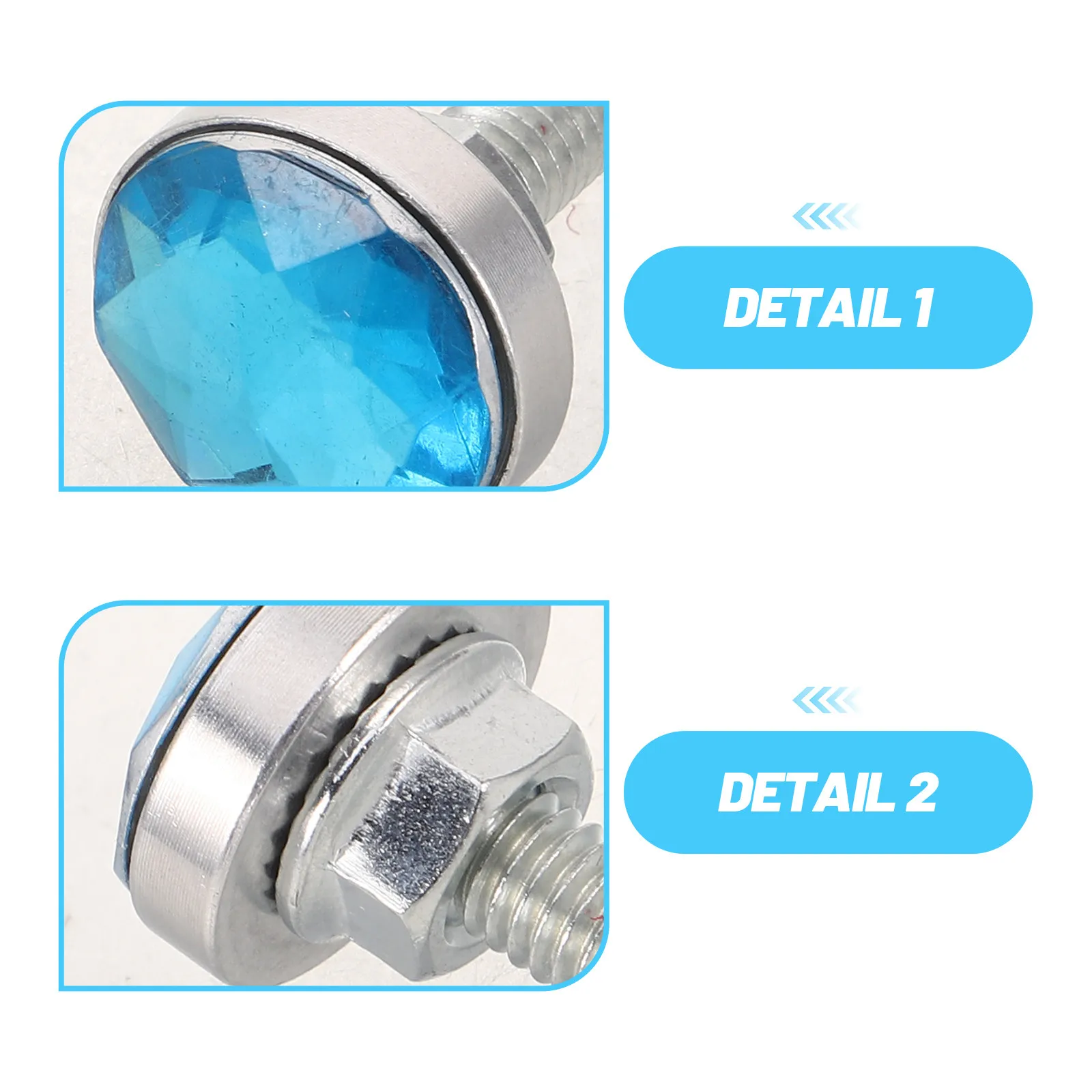 4Pcs Motorcycle License Plate Fasteners M6 Alloy Plastic Bolts Set Secure Number Plate Screws for Motorcycle Mounting - view 5