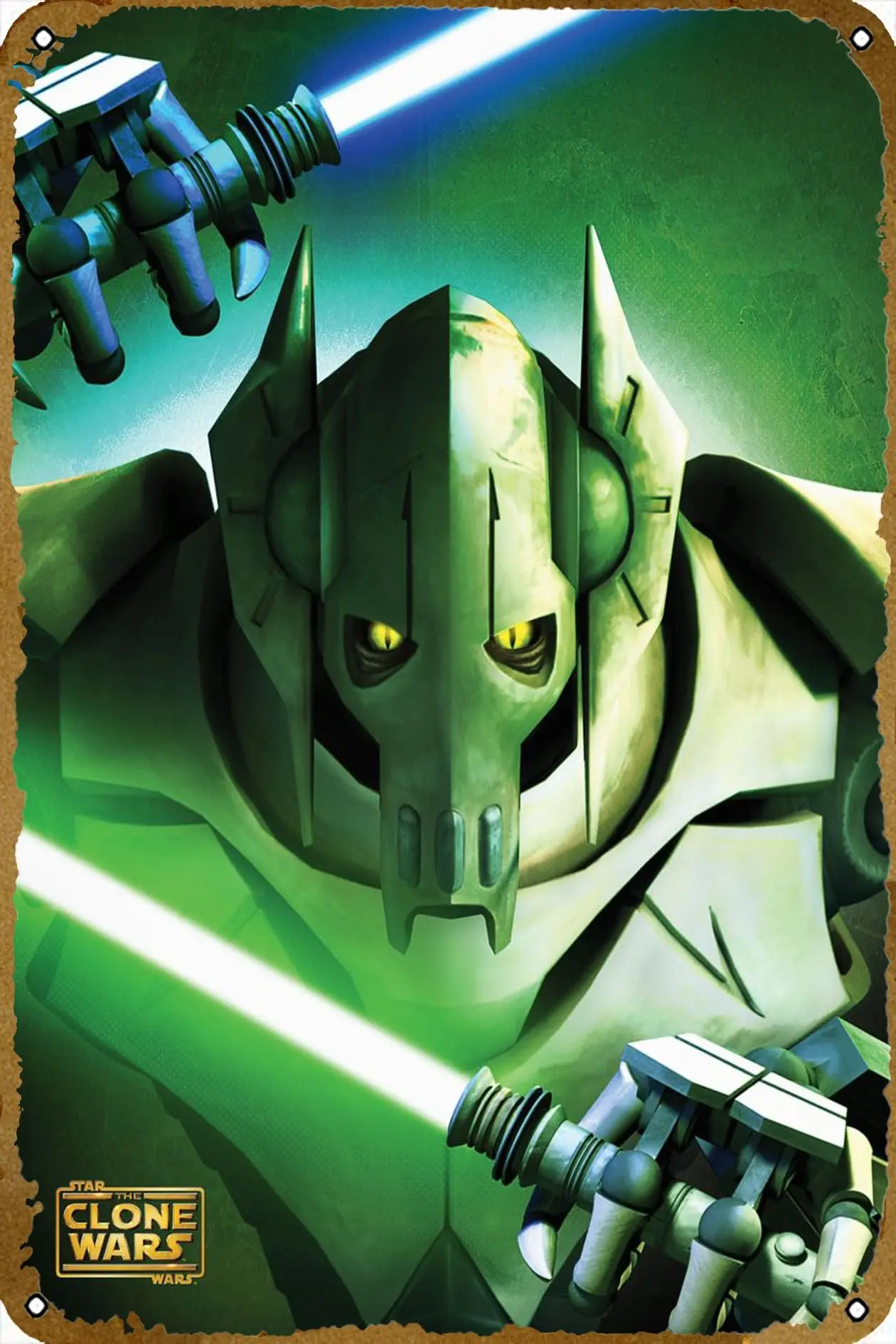 General Grievous-cartel de Metal Retro para decoración de pared, cartel de hojalata para el hogar, calle, puerta, bares, Club, restaurantes, cafés, tiendas, Pubs, G