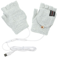 Bike Heating Gloves Miss Heated Fingerless for Women Knitting Winter Hands Warmer