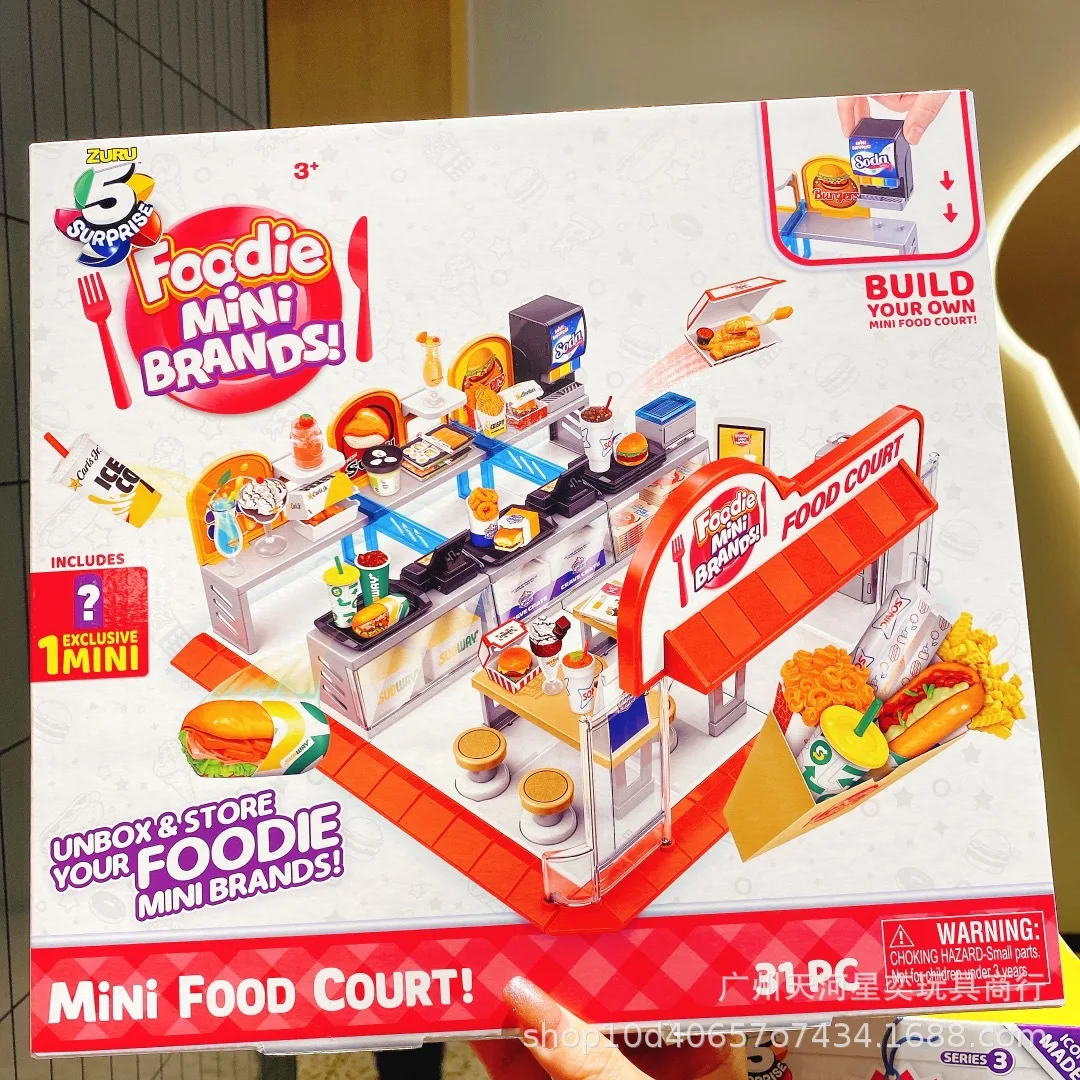

Игровой набор Zuru 5 Surprise Foodie Mini Brands Mini Food Court, 31 предмет: постройте свой собственный магазин еды с эксклюзивными игрушками-брендами в подарок