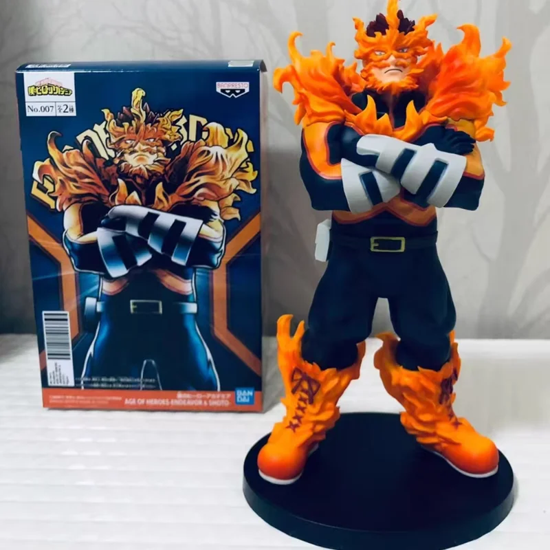 In Stock Genuine Bandai Namco My Hero Academia AOH Endeavour PVC 19cm Anime Figure Model New Unopened Desktop Ornament Toys Gift