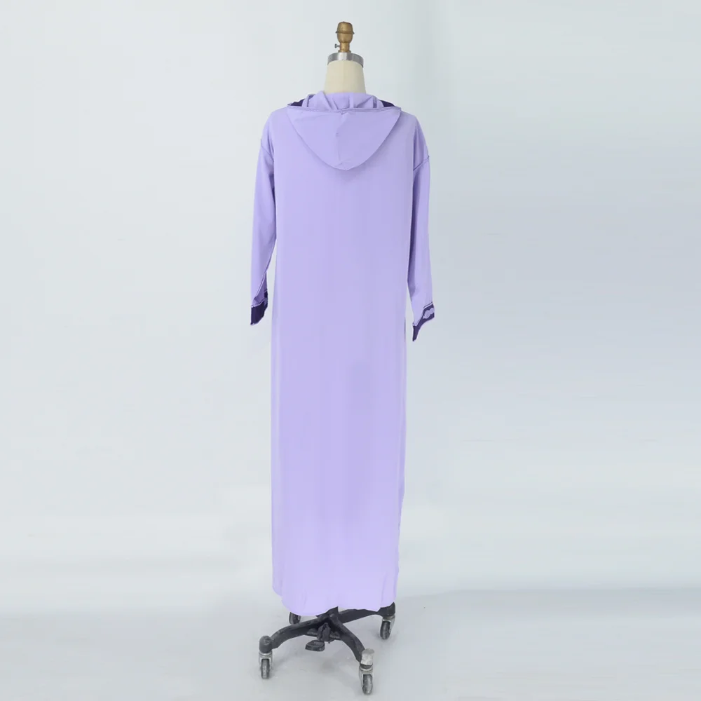 Dubai Hooded Jellaba Abaya For Women Gurban Long Sleeves Morocco Turkey Robe Loose Caftan Kaftan Fashion Muslin Women Clothing