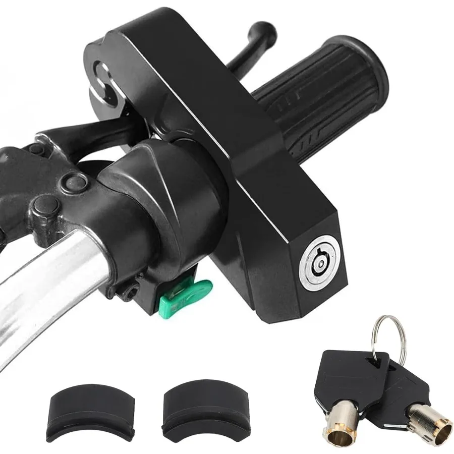 

Motorcycle Handlebar Grip Lock AntiTheft Security Device for Motorcycles and ATVs with Two Keys to Protect Throttle Grip and Br