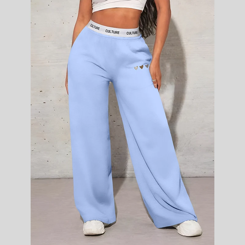 Female Trousers High Waisted Casual Printed Trousers Nine-minute Pants Skin-friendly Breathable Comfortable Sweatpants