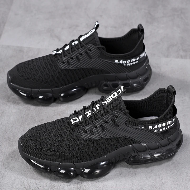 

Men's Shoes Autumn Season New Soft Soled Simple Casual Sneakers Shoes Platform Mesh Breathable Lace Up Casual Running Shoes