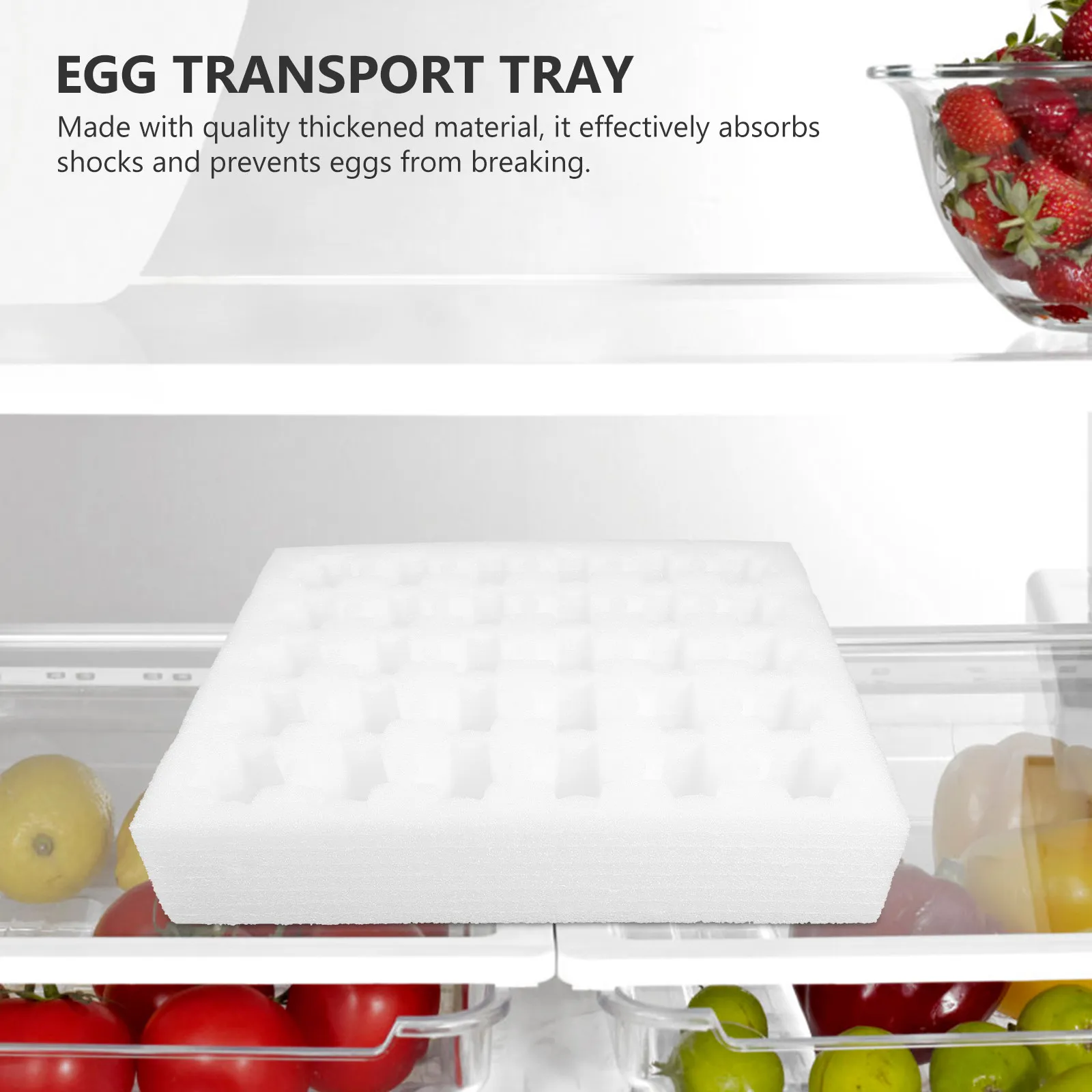 2 Sets Shatterproof Egg Holder Portable Protective Tray for Delivery Reusable Storage Container 30 Grids with Lid