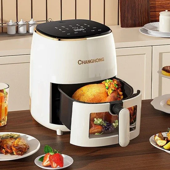 Air fryer household new intelligent visual large capacity multi-function integrated oven fully automatic electric fryer