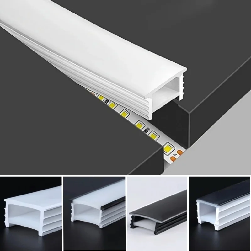 

1-10M Recessed Black Neon Rope Tube Waterproof Silicone Led Channel Flexible Strip Light Indoor Outdoor Diy Decor Soft Tape Lamp
