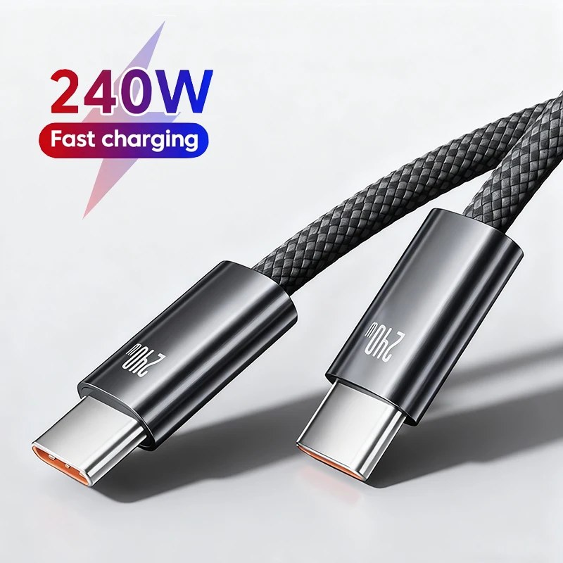 240 W USB Type C naar USBC-kabel Snel opladen PD 100 W Type-C datakabel Snel opladen voor MacBook Samsung Xiaomi iPhone 17 Pro Max