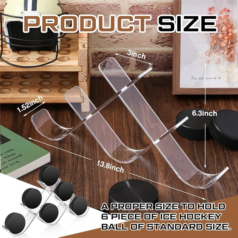 Abzv-suporte de disco de hóquei para discos de hóquei vitrines autografados presentes de jogos esportivos para colecionadores