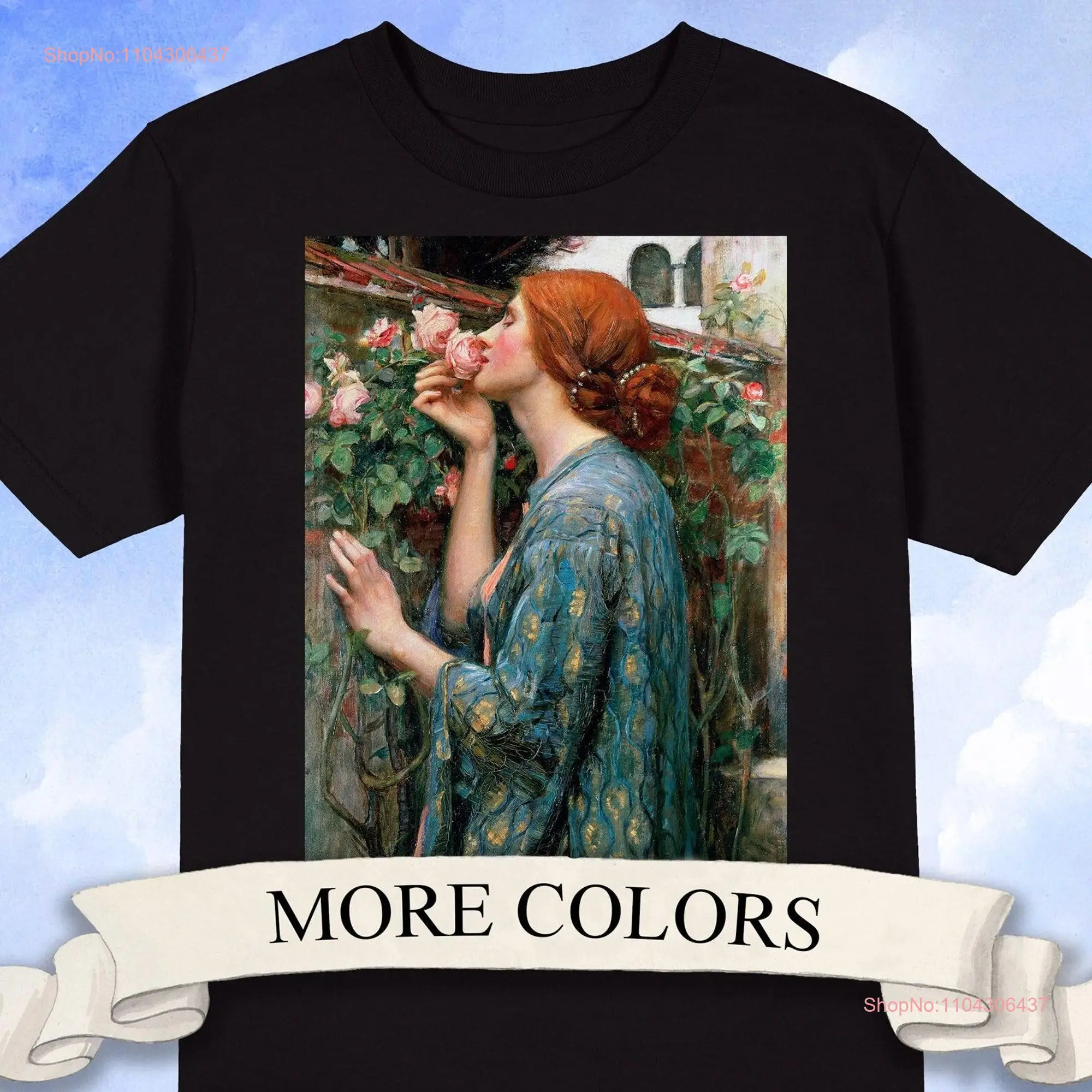 John William Waterhouse The Soul of Rose t shirt Pre Raphaelite ArT long or short sleeves