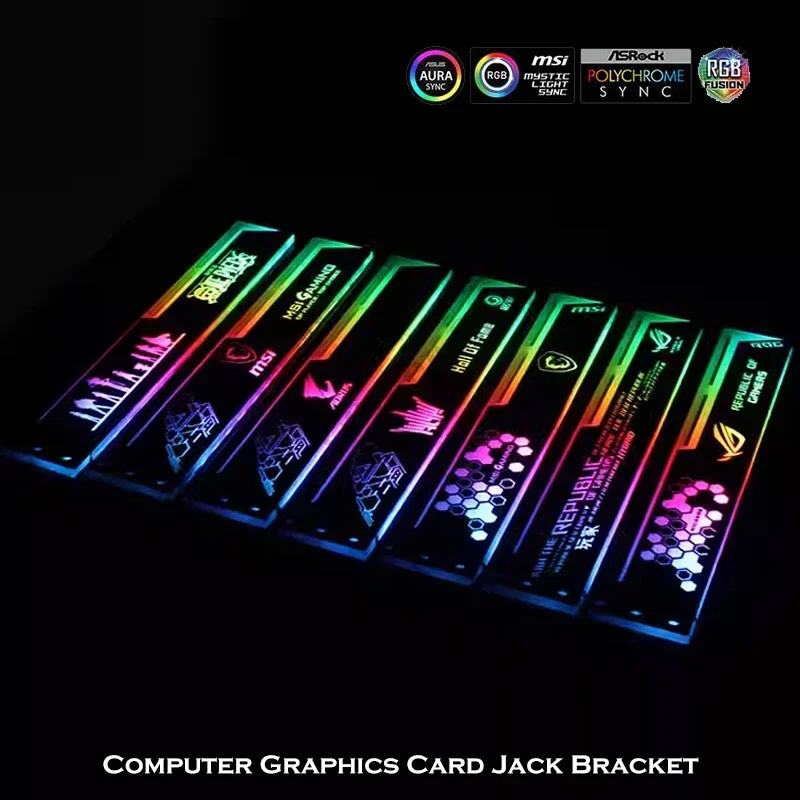 Computer Graphics Card Jack Bracket Support ARGB 5V SYNC Phantom Horizontal Mounting GPU Holder Brands Faith Black/White