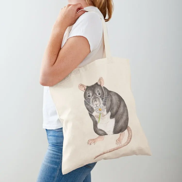 Berkshire Rat with Daisy Tote Bag Women's tote bag tote bag screen shopper bags shoping