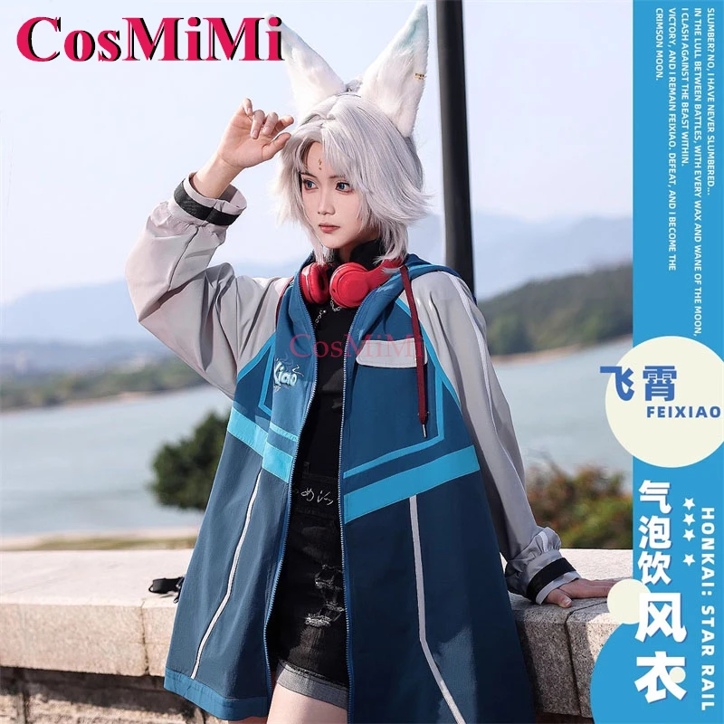 CosMiMi ゲーム Honkai: スターレールロビン/フェイシャオコスプレ衣装スパークリングドリンクファッション甘いトレンチコート女性日常着衣装